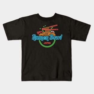 Ramen Bowl Neon Kids T-Shirt